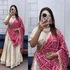 Pink Colour Soft Chinon Silk With Designer Lehenga With Blouse Dupatta Exporters In India Vt 01